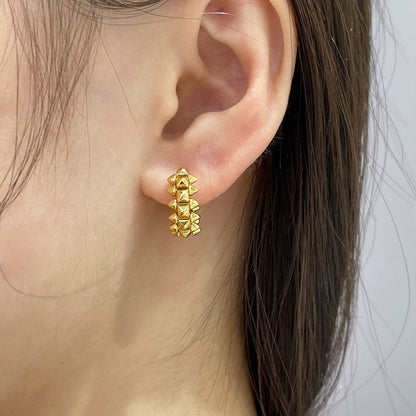 [Luxe Jewelry] CLASH MINI HOOP EARRINGS
