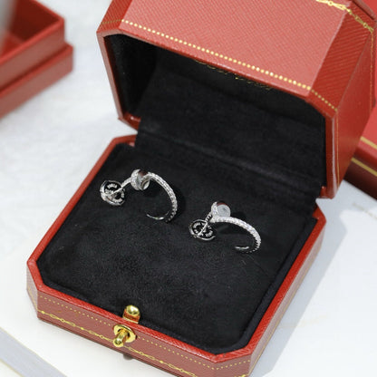 [Luxe Jewelry] JUSTE FULL DIAMOND DOUBLE EARRINGS