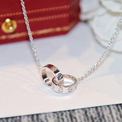 [Luxe Jewelry] LOVE DOUBLE RING NECKLACE