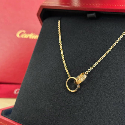 [Luxe Jewelry] LOVE DOUBLE RING NECKLACE