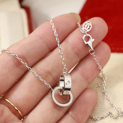 [Luxe Jewelry] LOVE DOUBLE RING NECKLACE