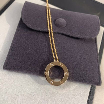 [Luxe Jewelry] LOVE NECKLACE 16MM 3 DIAMONDS