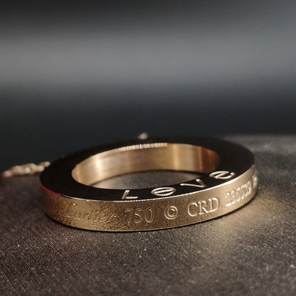 [Luxe Jewelry] LOVE NECKLACE 16MM 3 DIAMONDS