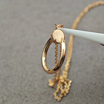 [Luxe Jewelry] JUSTE NECKLACE HALF DIAMOND