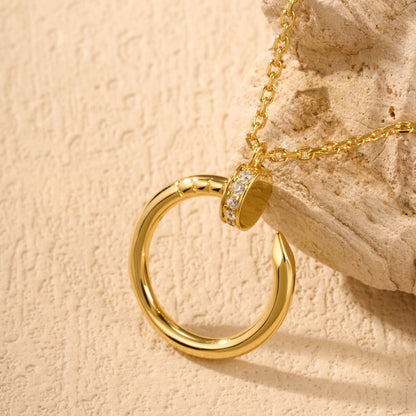 [Luxe Jewelry] JUSTE NECKLACE HALF DIAMOND