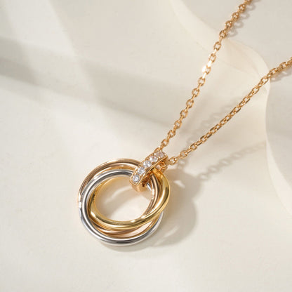 [Luxe Jewelry] TRINITY MEDIUM  DIAMONDS NECKLACE