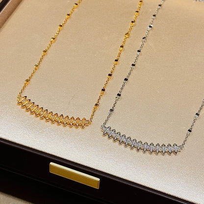 [Luxe Jewelry] CLASH  SMALL FULL DIAMOND NECKLACE