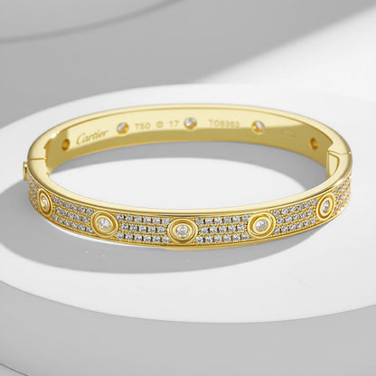 [Luxe Jewelry] LOVE BRACELET 6.1MM DIAMOND-PAVED 10 BIG DIAMONDS