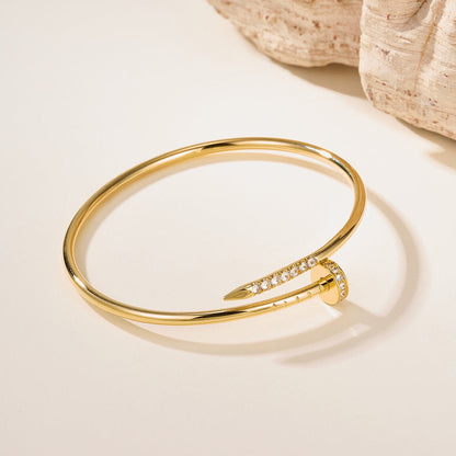 [Luxe Jewelery] JUSTE Diamond & LOVE Diamond Bracelet Stack Set