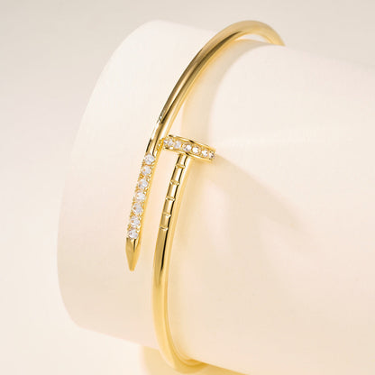 [Luxe Jewelery] JUSTE Diamond & LOVE Diamond Bracelet Stack Set