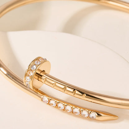 [Luxe Jewelery] JUSTE Diamond & LOVE Diamond Bracelet Stack Set