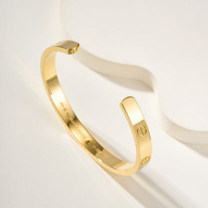 [Luxe Jewelry] LOVE BRACELET 6.1MM 1 DIAMOND OPEN CUFF