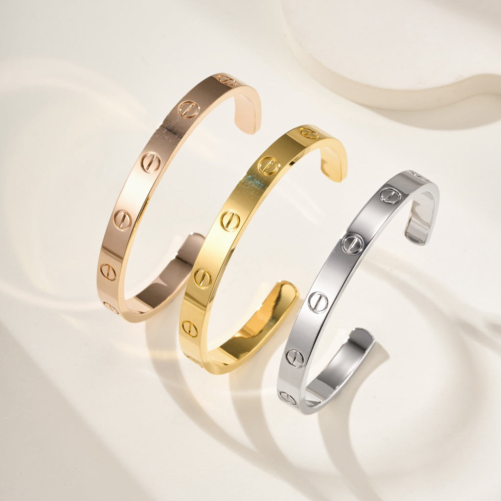 [Luxe Jewelry] LOVE BRACELET 6.1MM OPEN CUFF