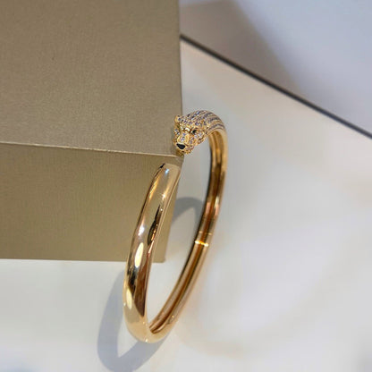 [Luxe Jewelry] PANTHERE HALF DIAMOND OPEN BRACELET