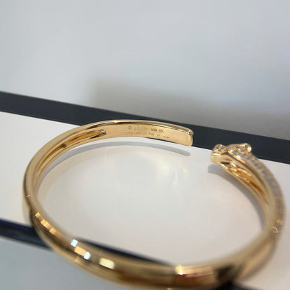 [Luxe Jewelry] PANTHERE HALF DIAMOND OPEN BRACELET
