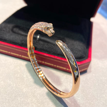 [Luxe Jewelry] PANTHERE HALF DIAMOND OPEN BRACELET