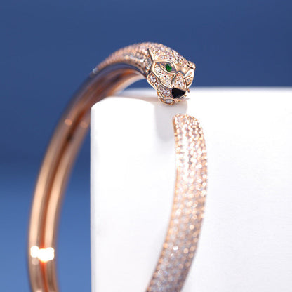 [Luxe Jewelry] PANTHERE FULL DIAMOND OPEN BRACELET
