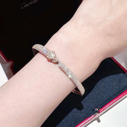 [Luxe Jewelry] PANTHERE FULL DIAMOND OPEN BRACELET