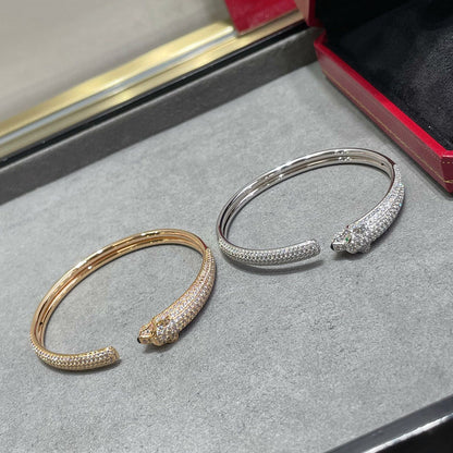 [Luxe Jewelry] PANTHERE FULL DIAMOND OPEN BRACELET