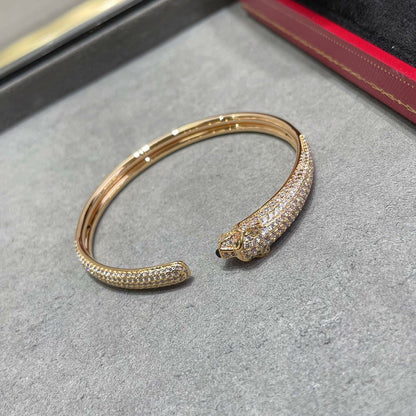 [Luxe Jewelry] PANTHERE FULL DIAMOND OPEN BRACELET