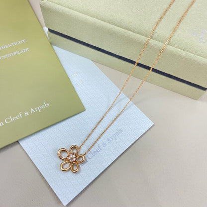 [Luxe Jewelry]FLOWERLACE NECKLACE 5 DIAMONDS