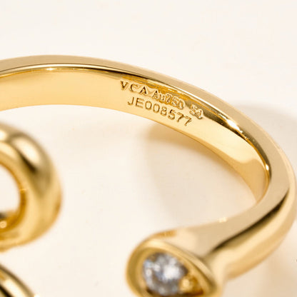 [Luxe Jewelry]  FLOWERLACE OPEN RING 5 DIAMONDS