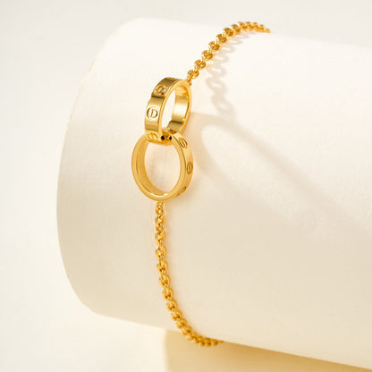 [Luxe Jewelry] LOVE BRACELET DOUBLE RING