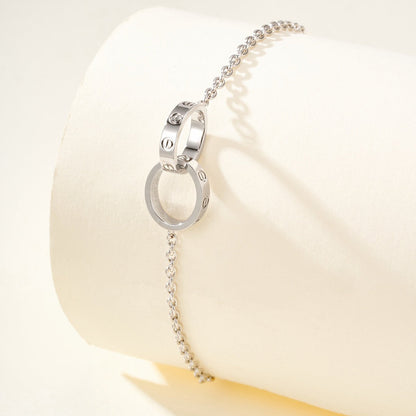 [Luxe Jewelry] LOVE BRACELET DOUBLE RING