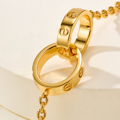 [Luxe Jewelry] LOVE BRACELET DOUBLE RING
