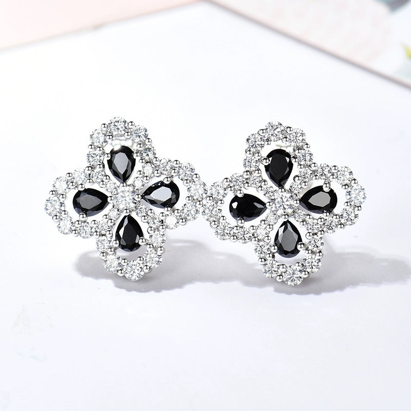 [Luxe]LOOP EARRINGS FULL MOTIF DIAMOND 16MM SILVE