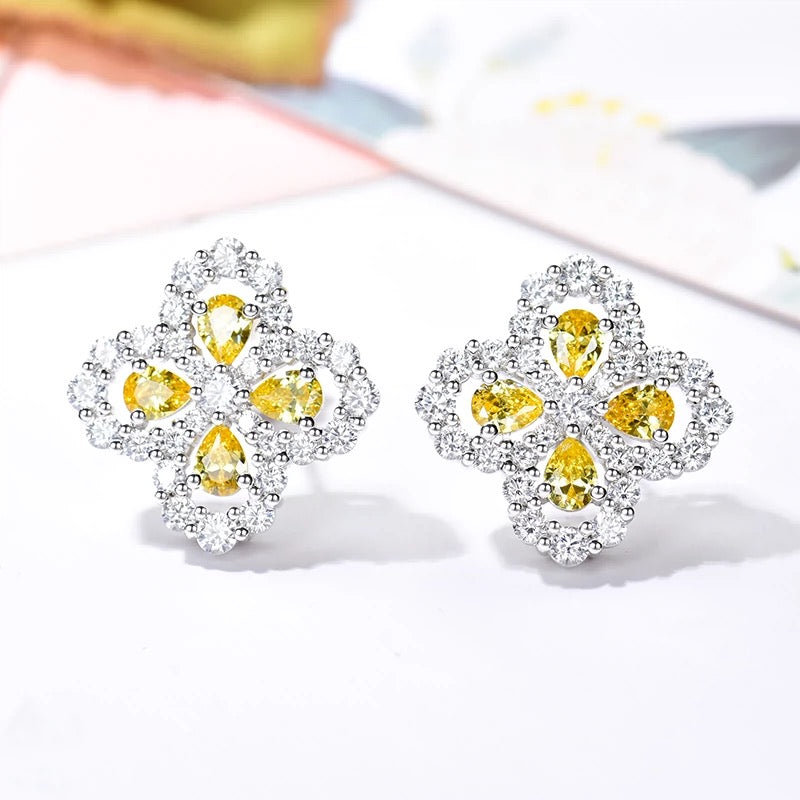 [Luxe]LOOP EARRINGS FULL MOTIF DIAMOND 16MM SILVE