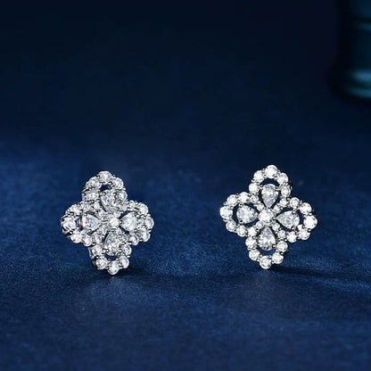 [Luxe]LOOP EARRINGS FULL MOTIF DIAMOND 16MM SILVE