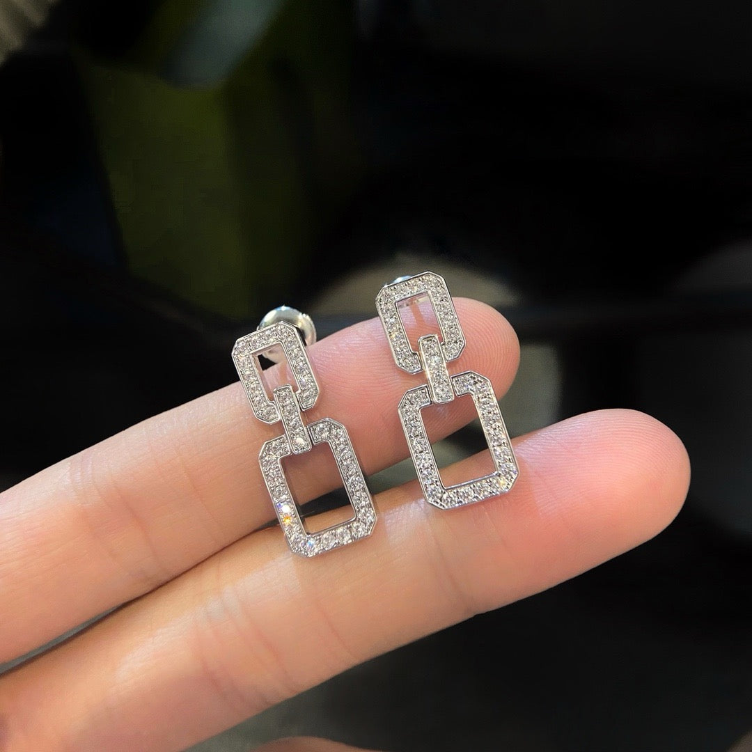 [Luxe]LINKS MEDIUM EARRINGS DIAMOND