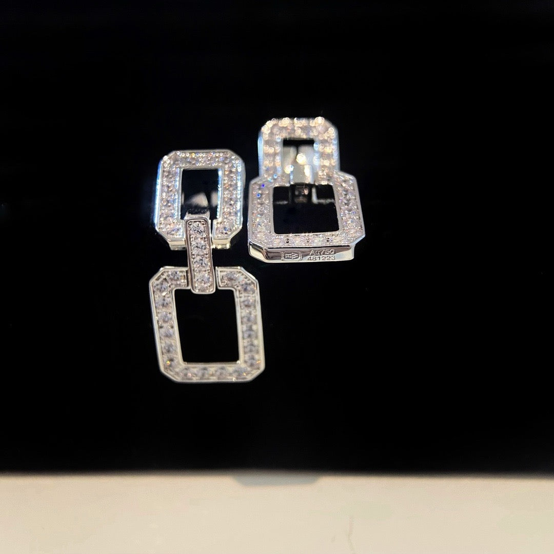 [Luxe]LINKS MEDIUM EARRINGS DIAMOND