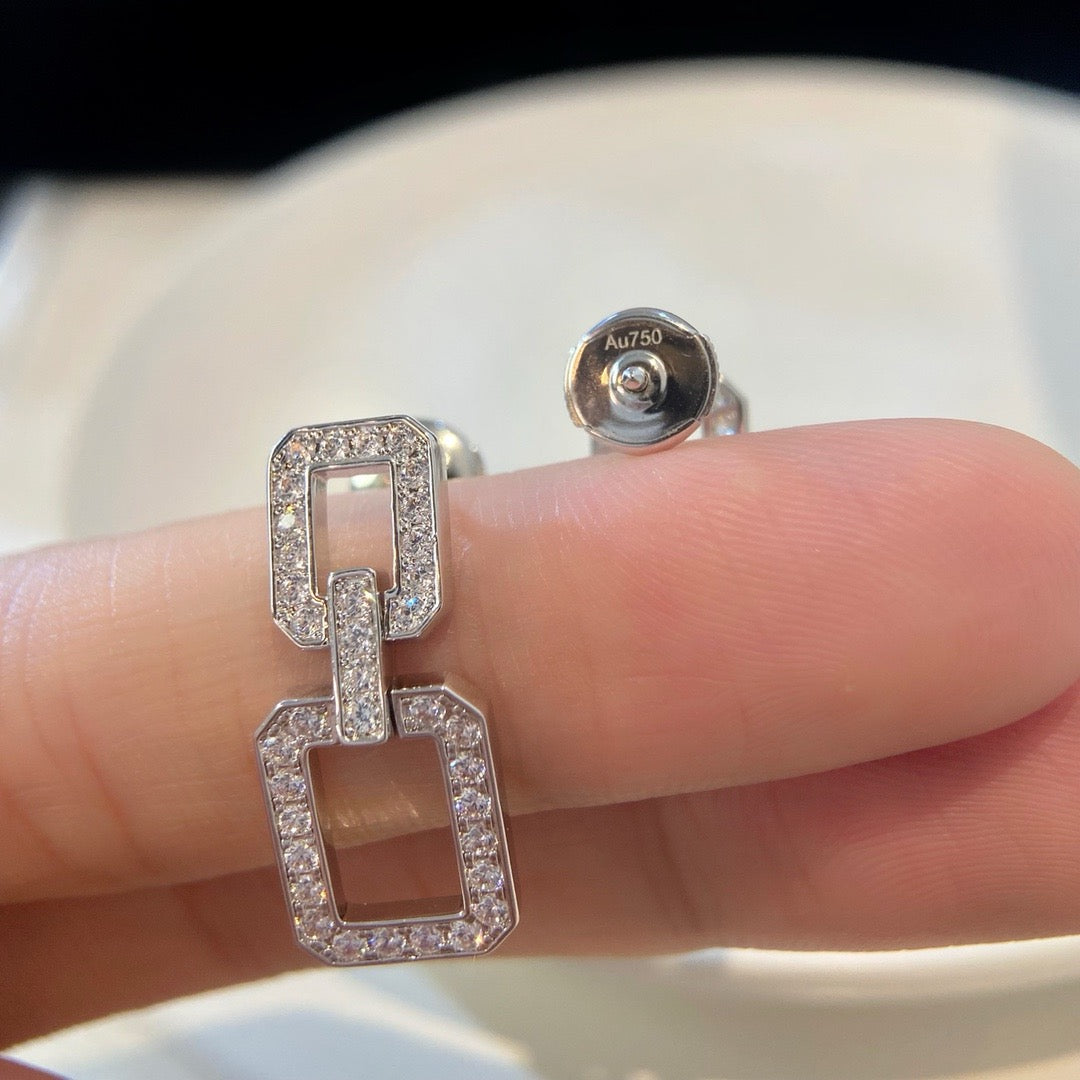 [Luxe]LINKS MEDIUM EARRINGS DIAMOND