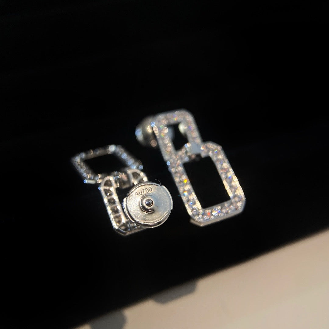 [Luxe]LINKS MEDIUM EARRINGS DIAMOND