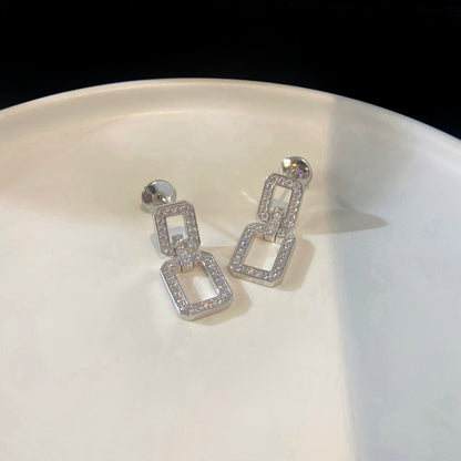 [Luxe]LINKS MEDIUM EARRINGS DIAMOND