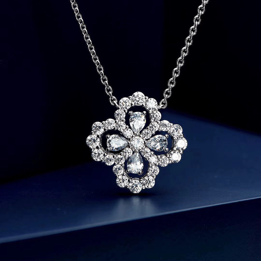 [Luxe]LOOP NECKLACE FULL MOTIF DIAMOND COMBINATION