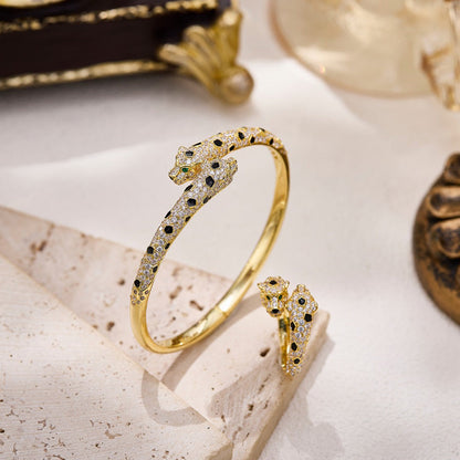 [Luxe Jewelry] PANTHERE DOUBLE HEADED FULL DIAMOND  RING