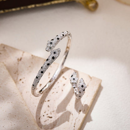 [Luxe Jewelry] PANTHERE DOUBLE HEADED FULL DIAMOND  RING
