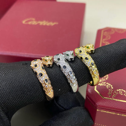 [Luxe Jewelry] PANTHERE DOUBLE HEADED FULL DIAMOND  RING