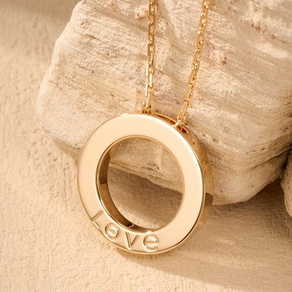 [Luxe Jewelry] LOVE NECKLACE 16MM  FULL DIAMOND