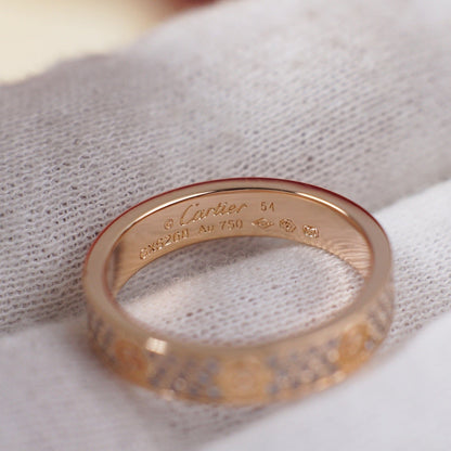 [Luxe Jewelry] LOVE RING 4.0MM DIAMOND PAVED