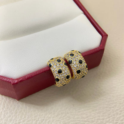 [Luxe Jewelry] PANTHERE MINI FULL DIAMOND EARRINGS