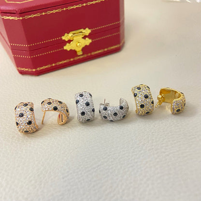 [Luxe Jewelry] PANTHERE MINI FULL DIAMOND EARRINGS