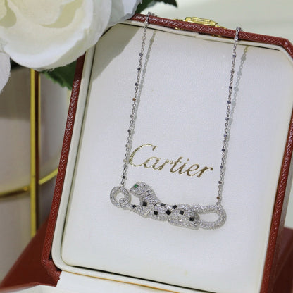 [Luxe Jewelry] PANTHERE PAVED DIAMOND NECKLACE