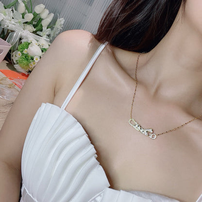 [Luxe Jewelry] PANTHERE PAVED DIAMOND NECKLACE