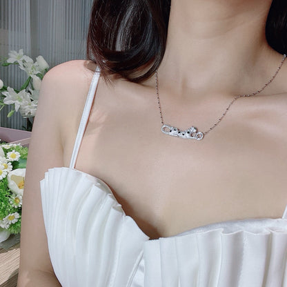 [Luxe Jewelry] PANTHERE PAVED DIAMOND NECKLACE