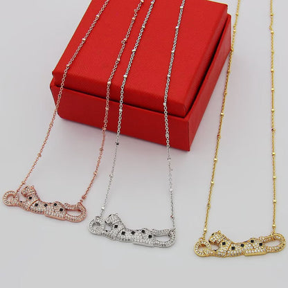 [Luxe Jewelry] PANTHERE PAVED DIAMOND NECKLACE