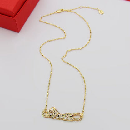 [Luxe Jewelry] PANTHERE PAVED DIAMOND NECKLACE